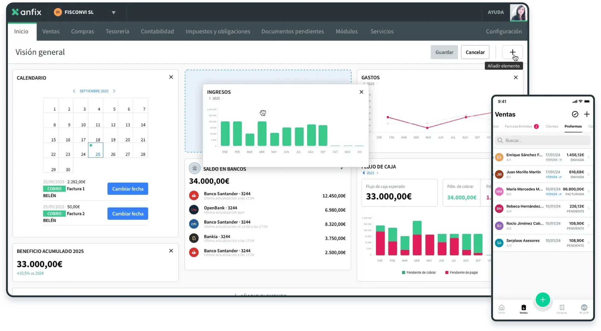 dashboard-anfix-personalizable