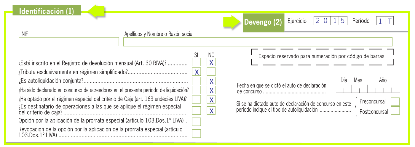 modelo 303 identificacion y devengo