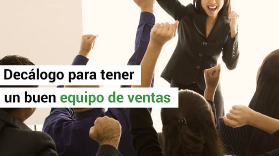 Decálogo para tener un equipo de ventas más profesional