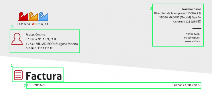 corona Hubert Hudson proyector Elementos obligatorios y opcionales en las facturas - Blog de Anfix