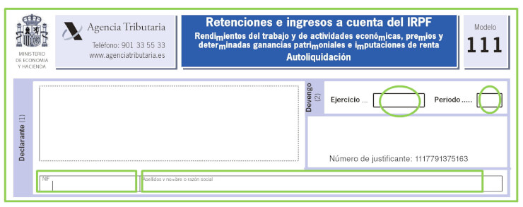 Modelo 111 IRPF