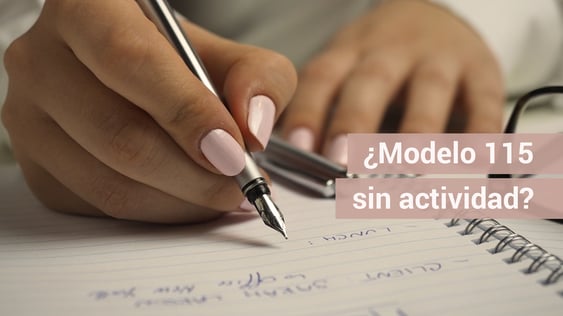 ¿Se puede presentar el modelo 115 sin iniciar actividad?